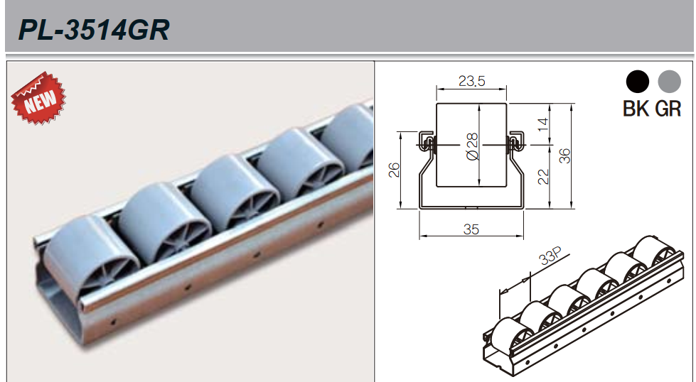 Con lăn PL-3514GR - Ảnh 2